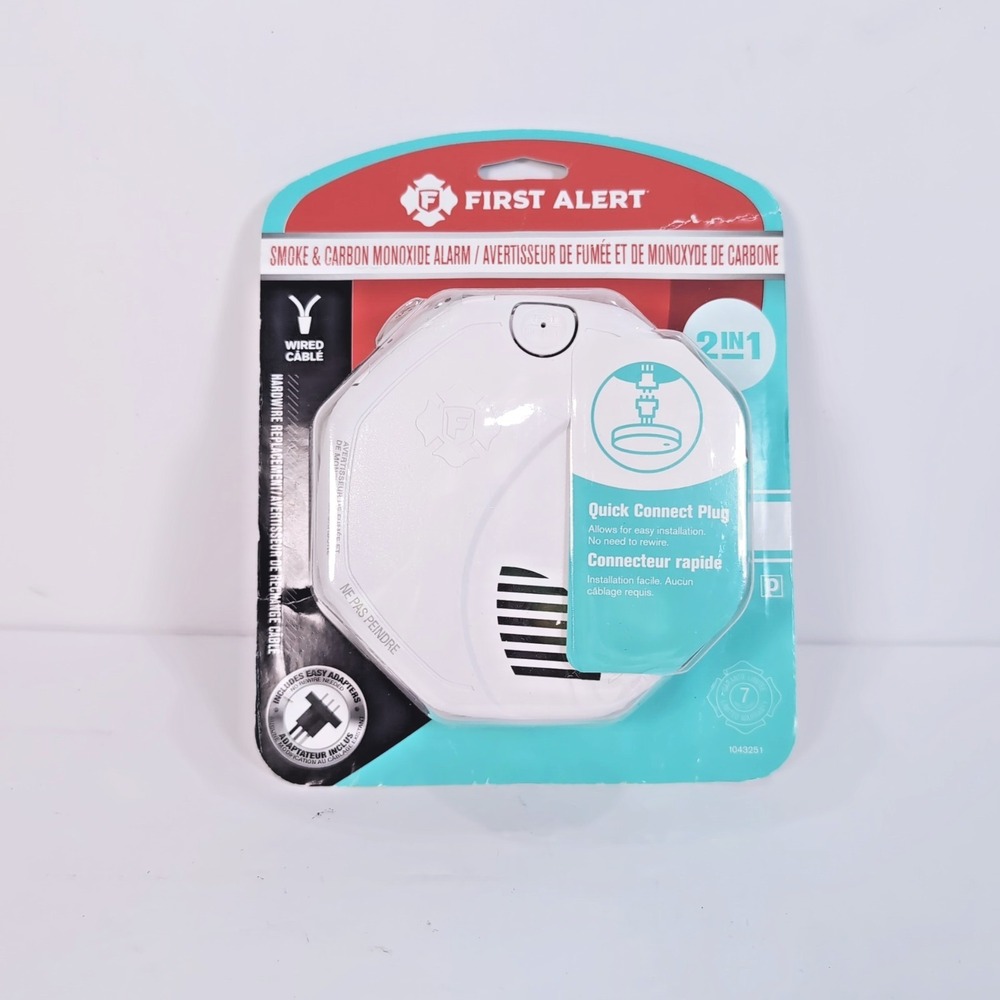 First Alert Smoke- Fire & Carbon Monoxide Alarm SC7010BA White SEALED NEW